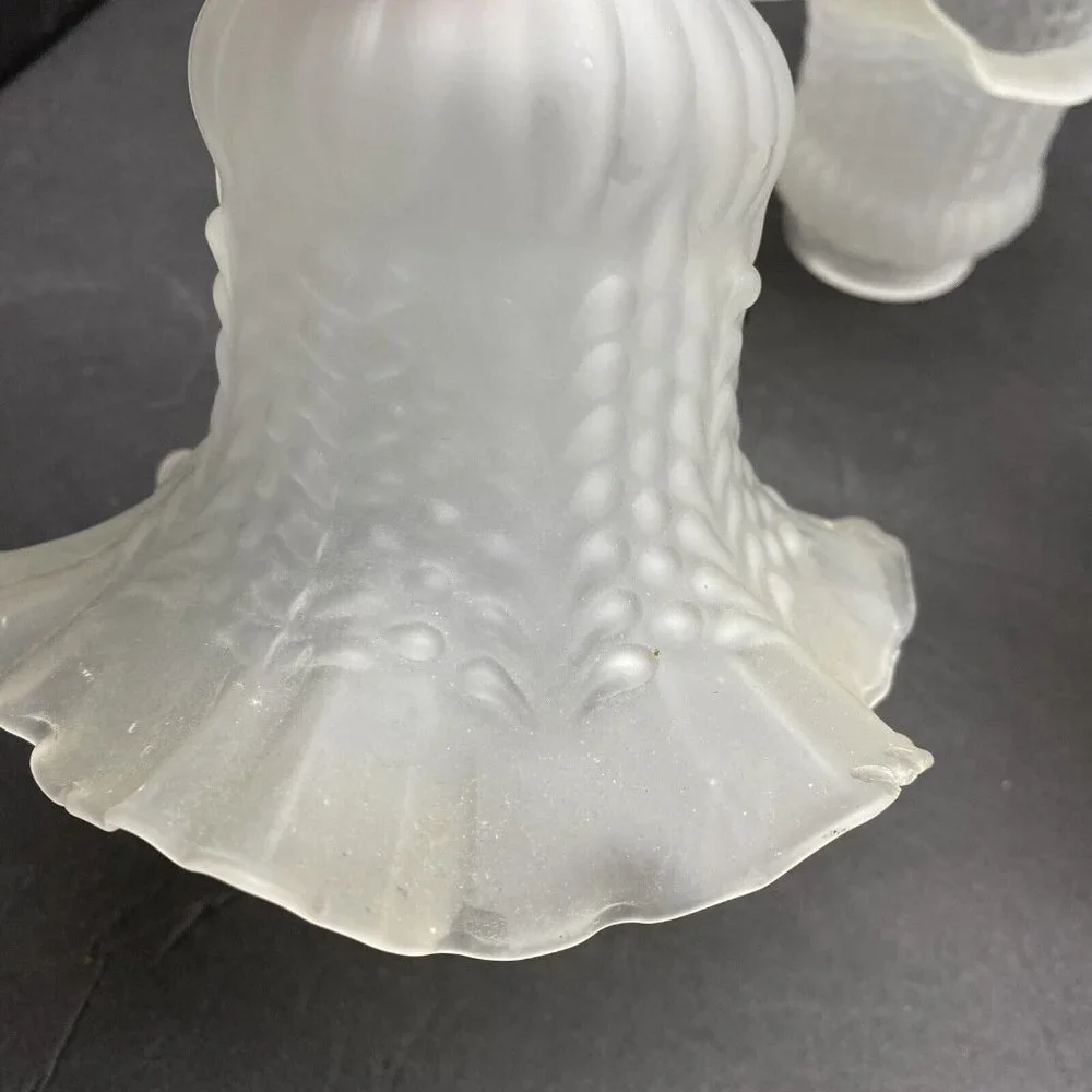 VTG Frosted Fluted Glass Light Shades 2